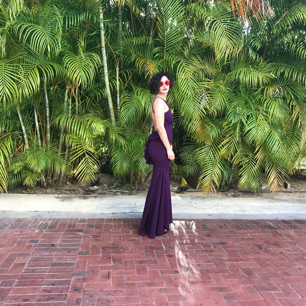Elegant Purple Evening Gown - Picture 7 of 9